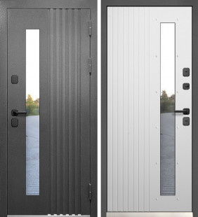 LUXOR Термо Рейка Стеклопакет Графит серый / Эмалит белый