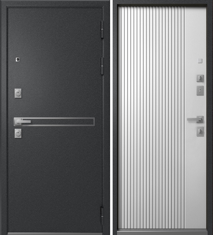 ЭТАЛОН S-3 Антрацит муар блеск - Белая шагрень