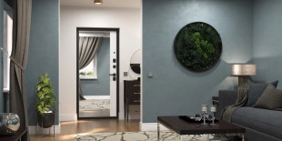 2 МДФ Дуб Вертикаль Зеркало Luxor 