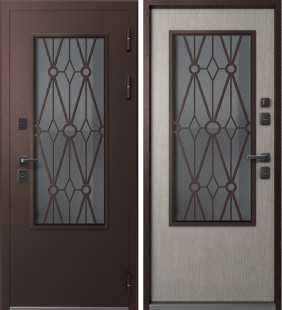 Дверь ТЕРМО SP-20 (стеклопакет, ковка внутри) 