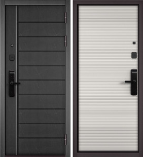 CITY LITE IQ (с электронным замком) 136|181 Мрамор черный/эмаль белоснежная