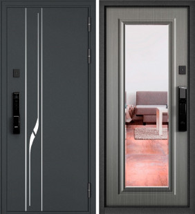 CITY MAX IQ (с электронным замком) D21|140 Черный муар/Орех пепельный